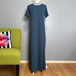 Elizabeth and James Blue Wells Faux Wrap Casual Maxi Dress